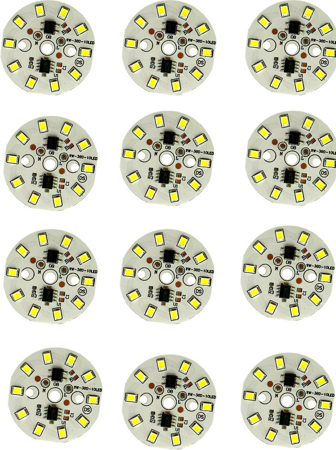 AVISRI 12 Pics 9 Watt Direct On Board (DOB) LED Bulb Raw Material WHITE Color LED Module Electronic Hobby Kit