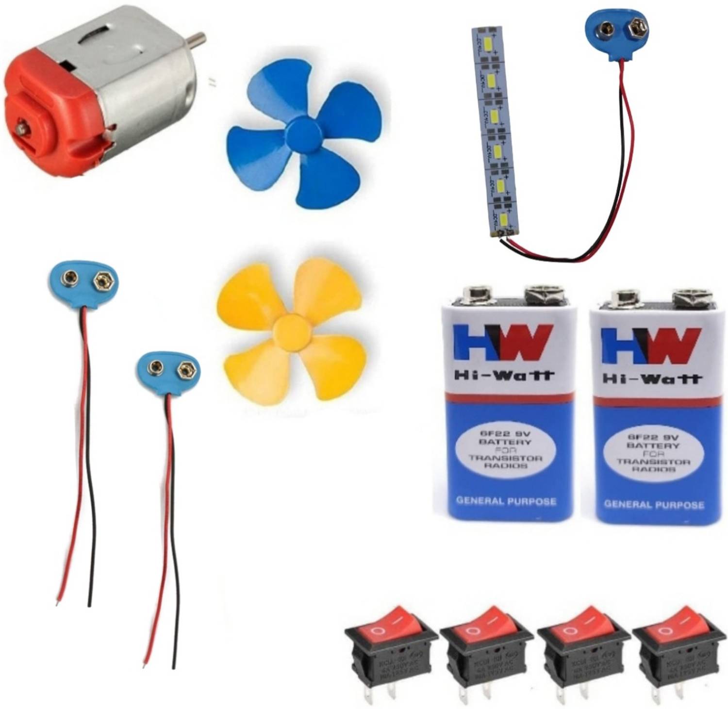 Clezaro 6in1 Science project DC motor kit for Students Motor