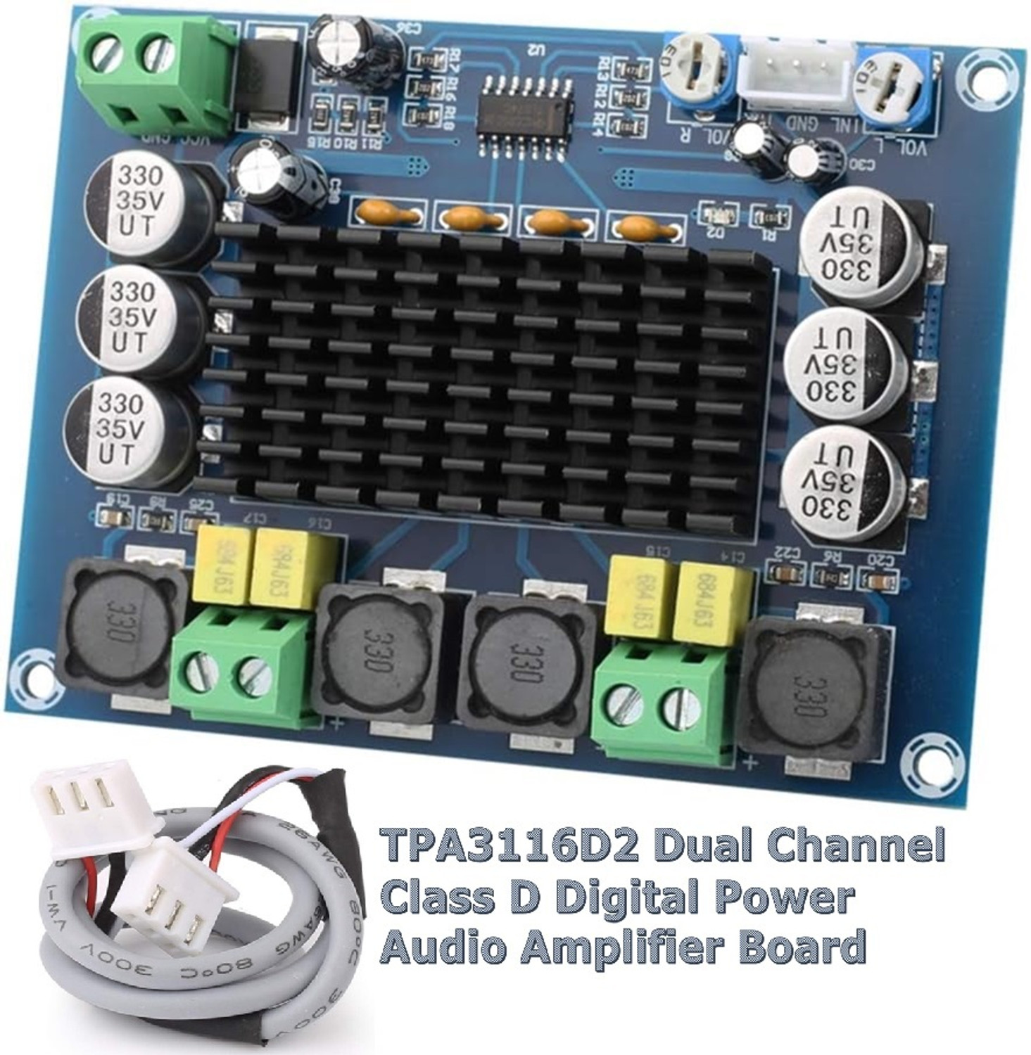 Image of SG Flash PREMIUM TPA3116D2 2-Channel Digital Audio Stereo Power Amplifier Board 2x120W Electronic Components Electronic Hobby Kit