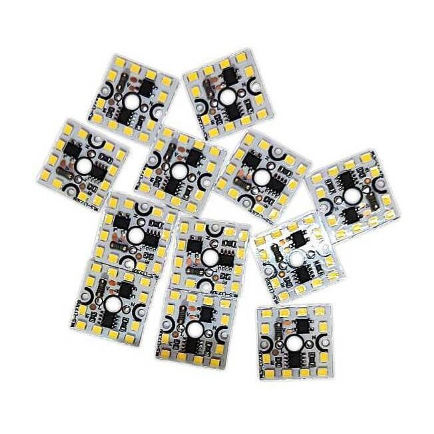 AVISRI 12 Pics 9 Watt SQUARE Direct On Board (DOB) LED Bulb Raw Material WHITE Color LED Module Electronic Hobby Kit