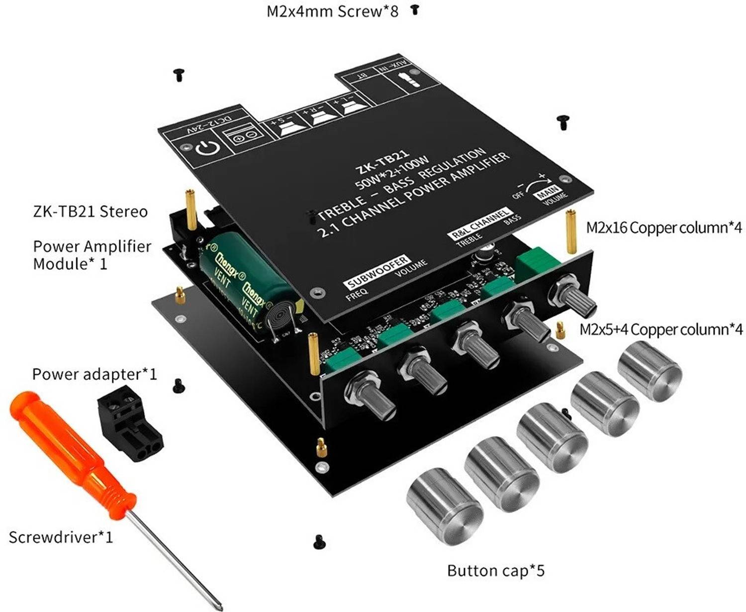 TB-５ HouseOfCommon HIGH QUALITY TPA3116D2 ZK-TB 21 50w*2+100w 2.1