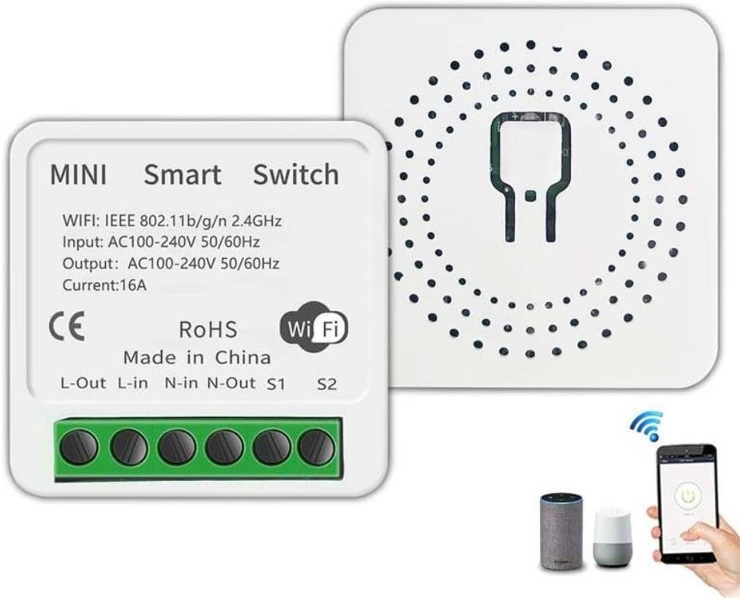 3REE PREMIUM QUALITY Smart WiFi Light Switch, 16A, Compatible with Remote Control Electronic Components Electronic Hobby Kit