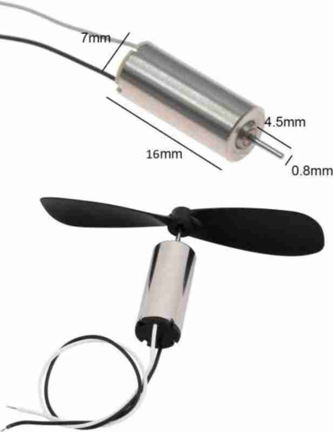 Image of WHO DC 3.7V 716 7x16mm Micro Coreless Motor Helicopter CW CCw Propeller for RC Motor Control Electronic Hobby Kit