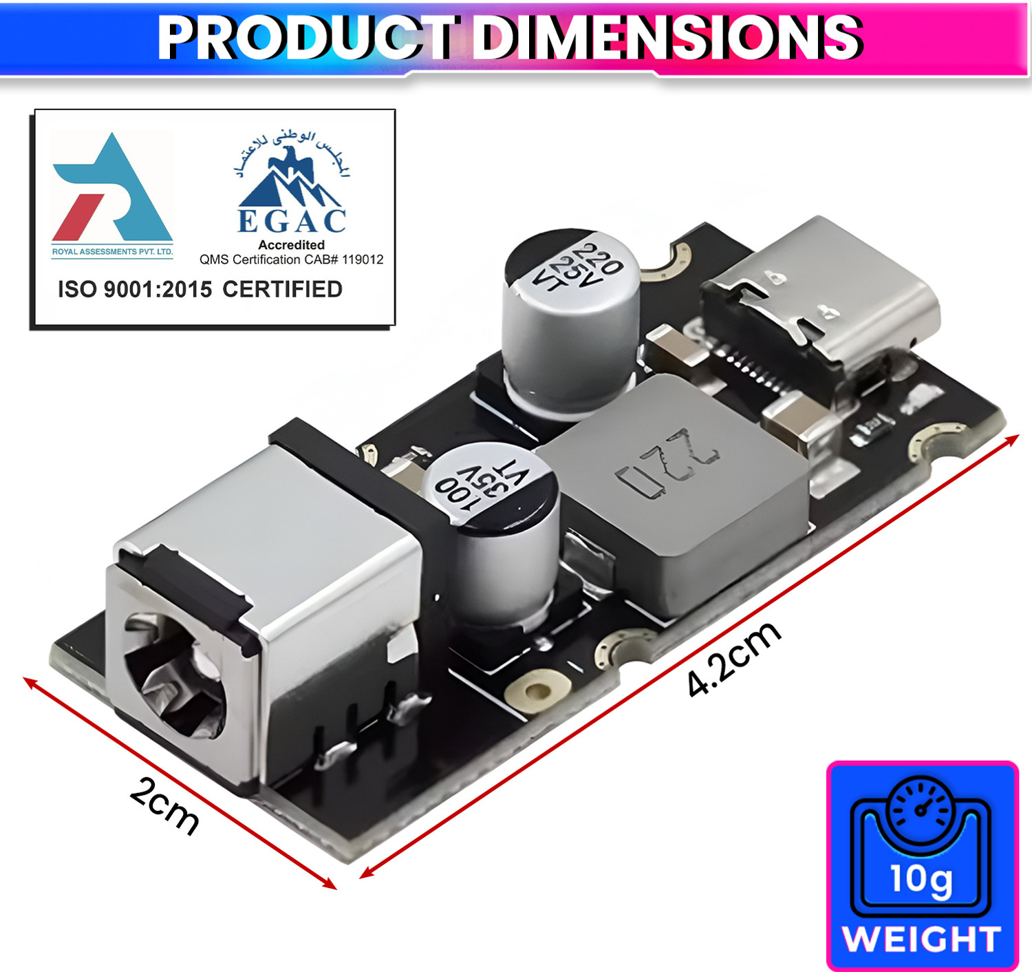 Image of amiciSolar 65W USB-C Fast Charger Module PD3.1 QC4.0 DC 8-30V DIY Electronic Components Electronic Hobby Kit