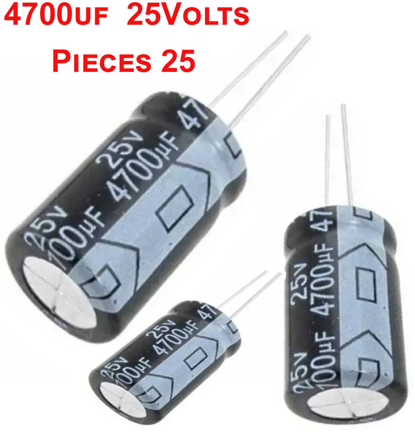 2 PCS Electrolytic Capacitor 4700uf 4700mfd 63V HighTemperature 105c