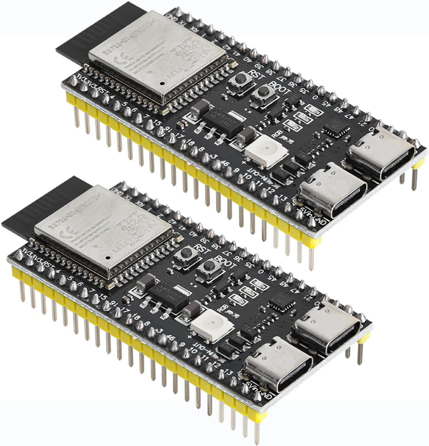 Image of Electrobot ESP32-S3 N8R8 Wi-Fi Bluetooth Development Boards, Pack of 2 Micro Controller Board Electronic Hobby Kit