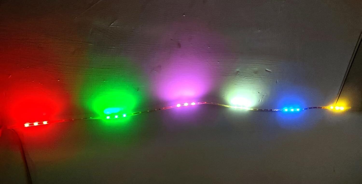 Image of Malati 1 Meter long 12 Volt DC RGB Led Strip, Auto Color Changing Flexible Water Proof Light Electronic Hobby Kit