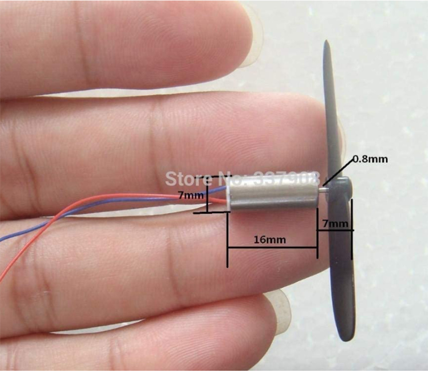 Image of SixOhms 4Pcs 3.7V DC 716 Micro Coreless Motors with 30mm Propellers - DIY Kit Electronic Components Electronic Hobby Kit