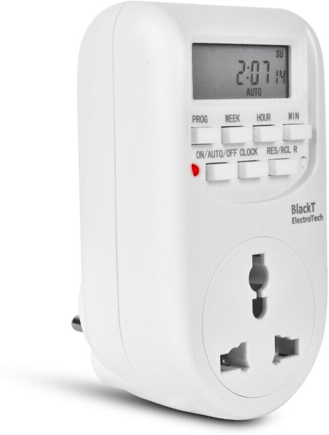 Image of Blackt Electrotech BT41P3 3 PIN Plug-in 24x7 Digital Programmable Timer Switch for Lights Control Programmable Electronic Timer Switch