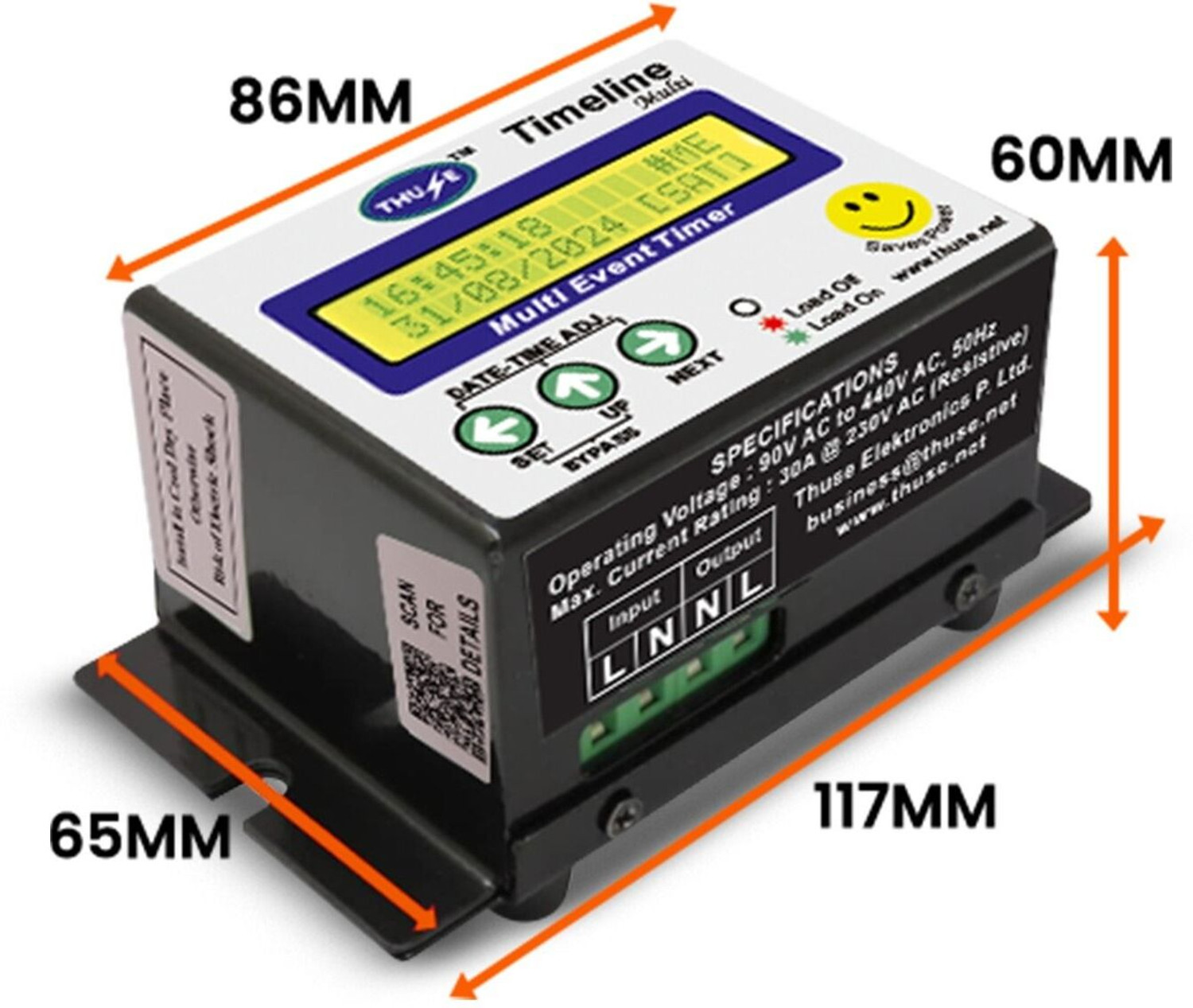 Image of THUSE Multi-event Timer with 50 Programs, LCD Display & Power Backup Programmable Electronic Timer Switch