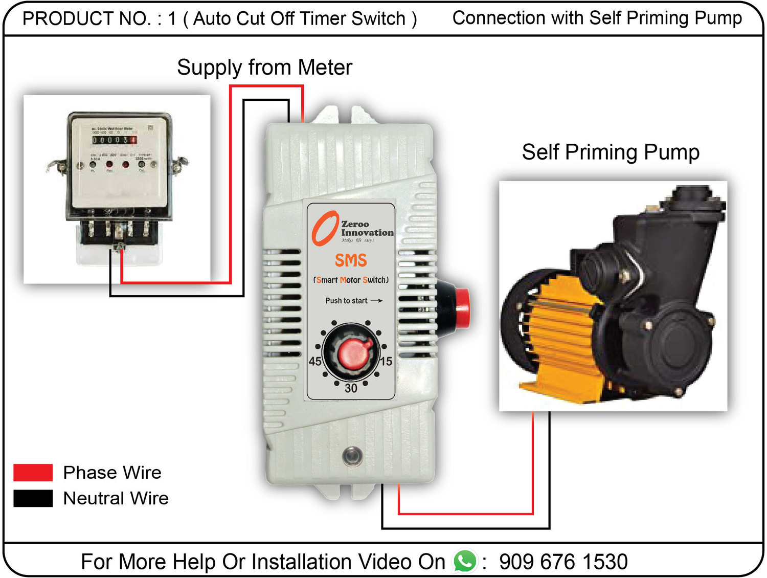 Image of Zeroo 03 Borewell Timer Switch Preset Electronic Timer Switch