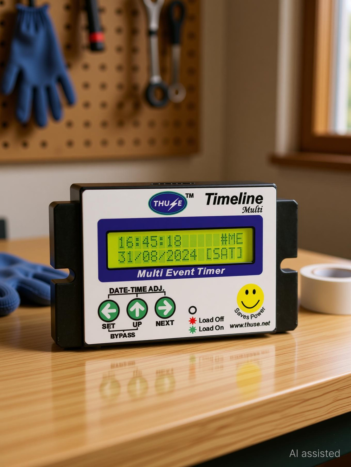 Image of THUSE Multi-event Timer with 50 Programs, LCD Display & Power Backup Programmable Electronic Timer Switch