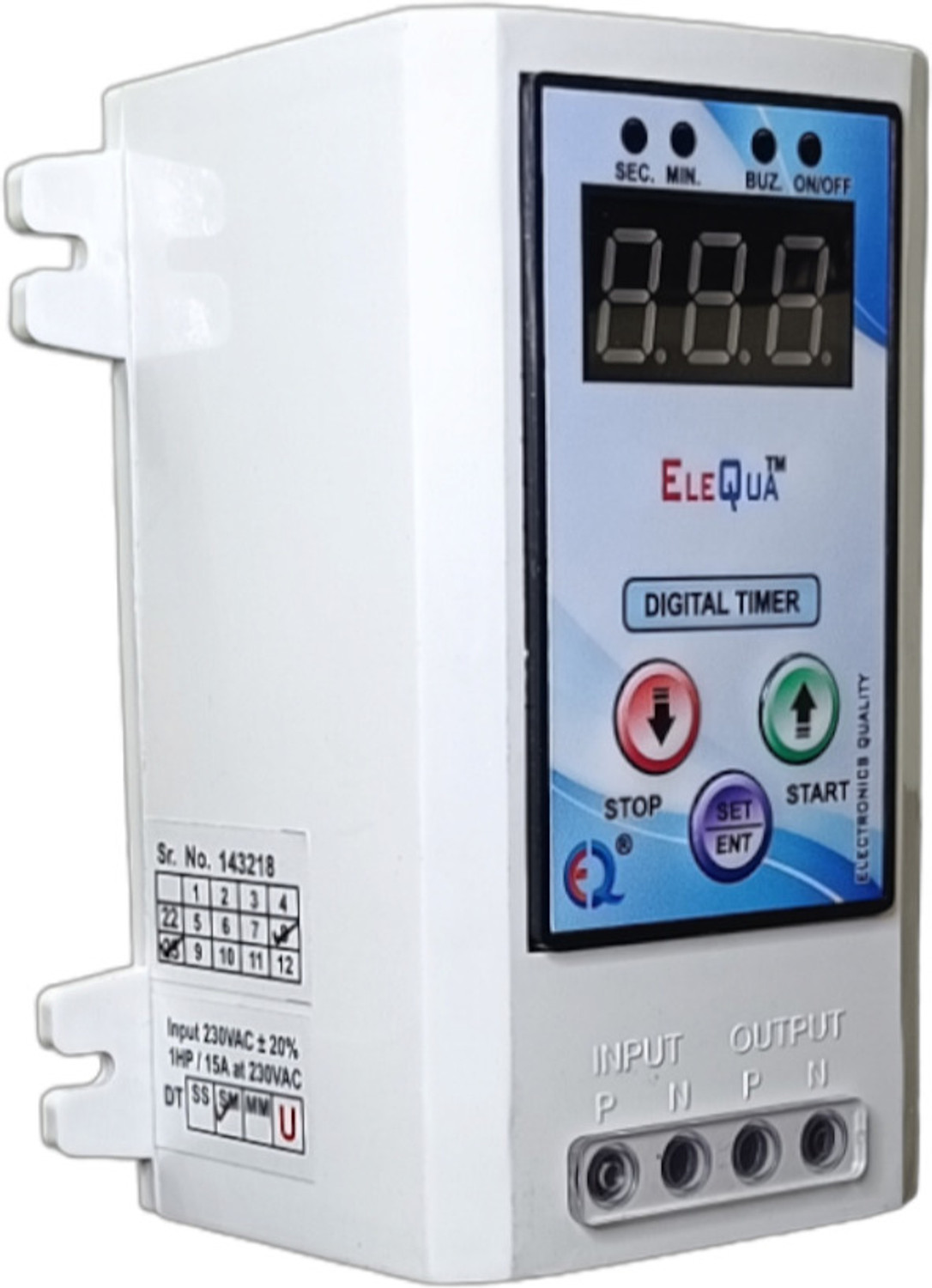 Image of ELEQUA Cyclic timer for Fogger, and other cyclic & Auto Stop Application Up to 1HP Programmable Electronic Timer Switch