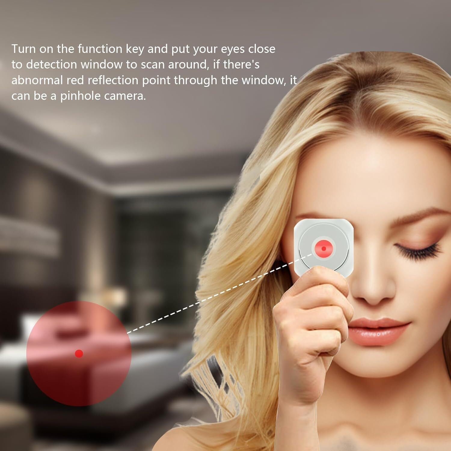 Image of CRIYALE Camera Detector Device Hidden Spy Privacy Wireless Infrared Sweeper Portable Bug 3D Camera