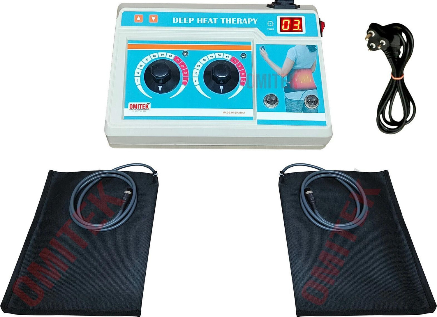 Image of omitek Slimming Cellulite Deep Heat Therapy 2 Channel Equipment Electrotherapy Device For home Visit and Clinic Purpose Electrotherapy Device