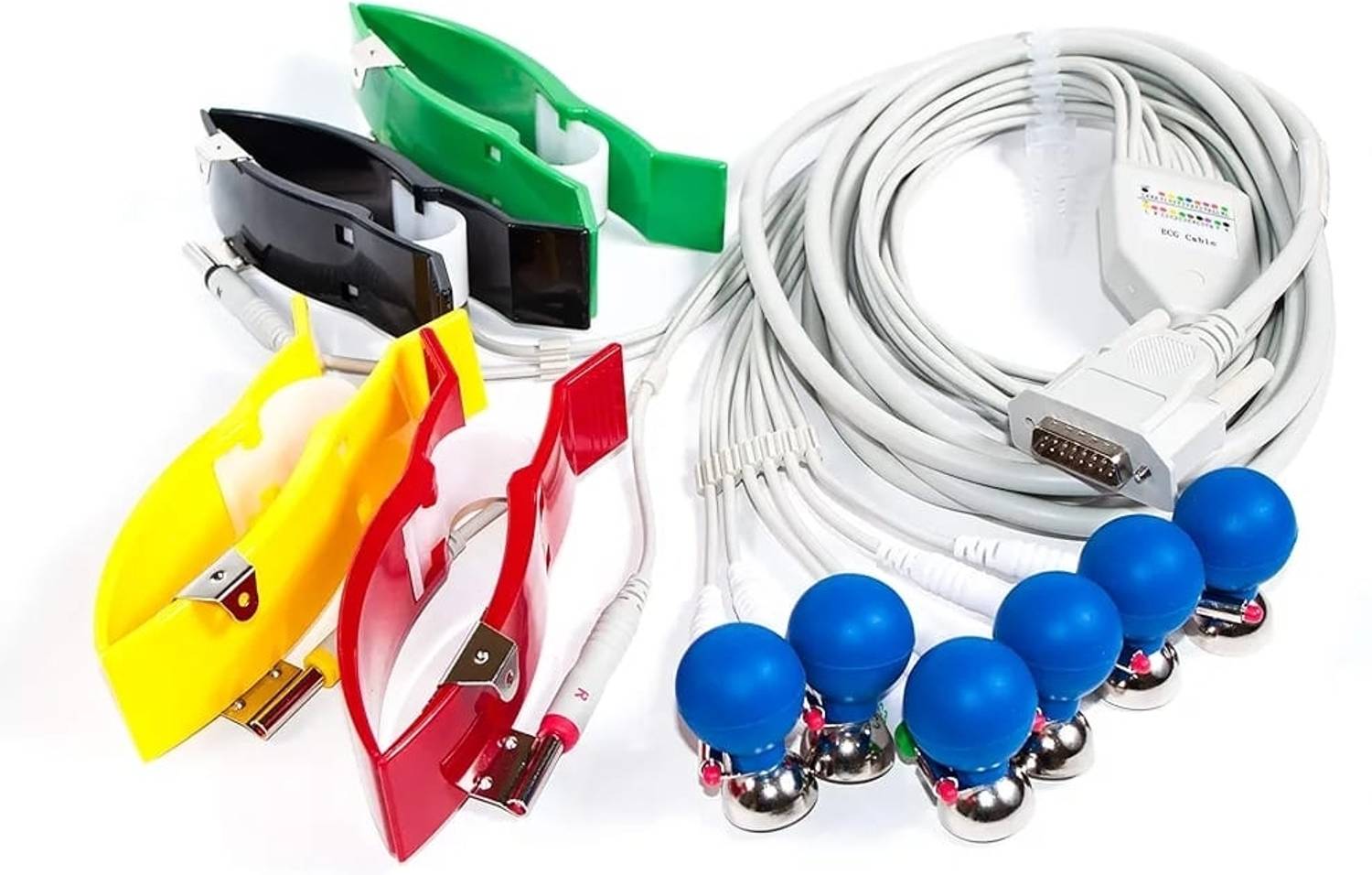 Beatzit Ecg Clamp Set Chest Bulb & Ecg cable Combo Ecg Electrotherapy Device