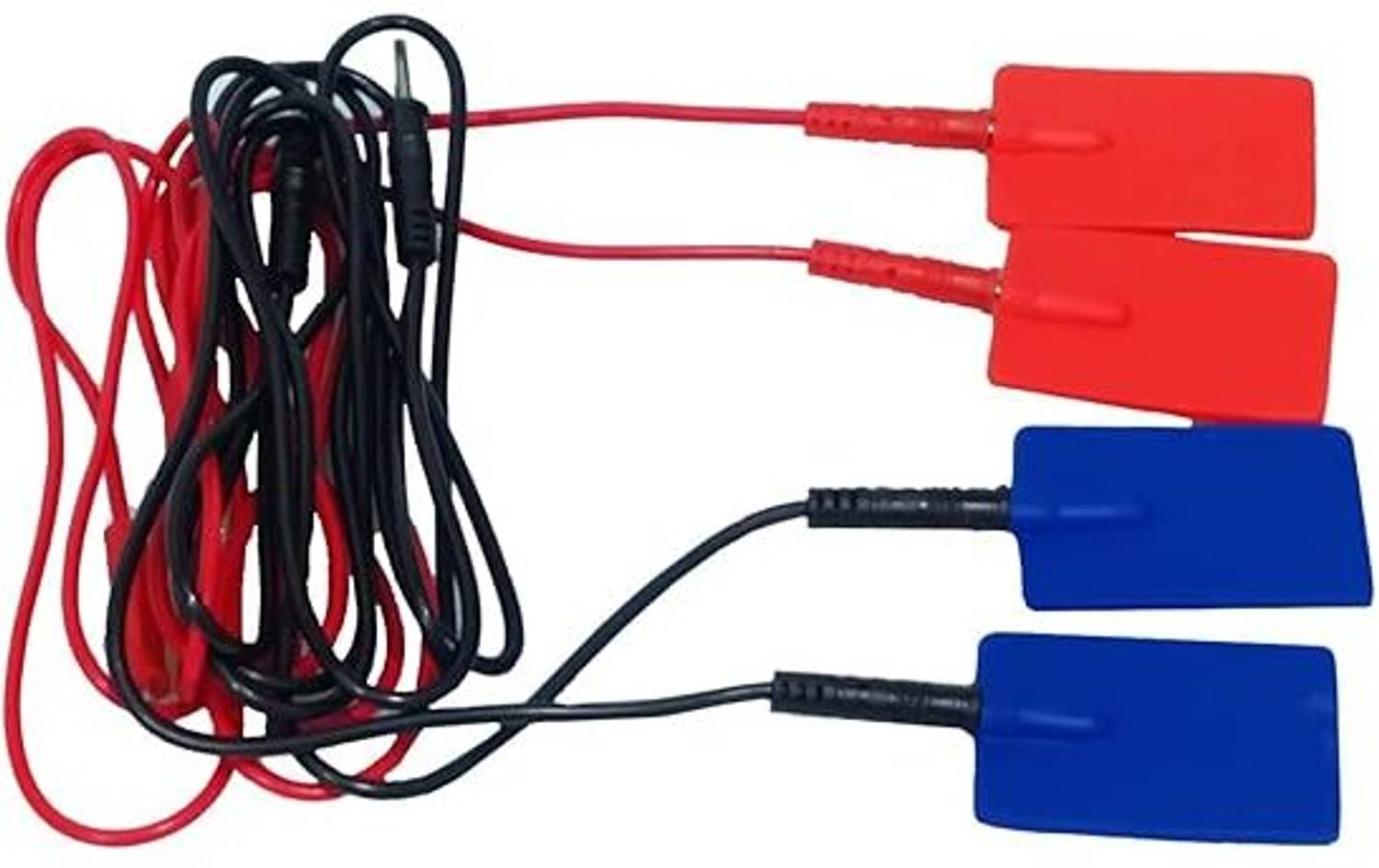 Indian Medical Instruments ift Accessories Set of 4 Wires 4 Pads IFT Physiotherapy Set of 4 Wires 4 Pads IFT Wire & Pad Electrotherapy Device IFT Physiotherapy Electrotherapy Device