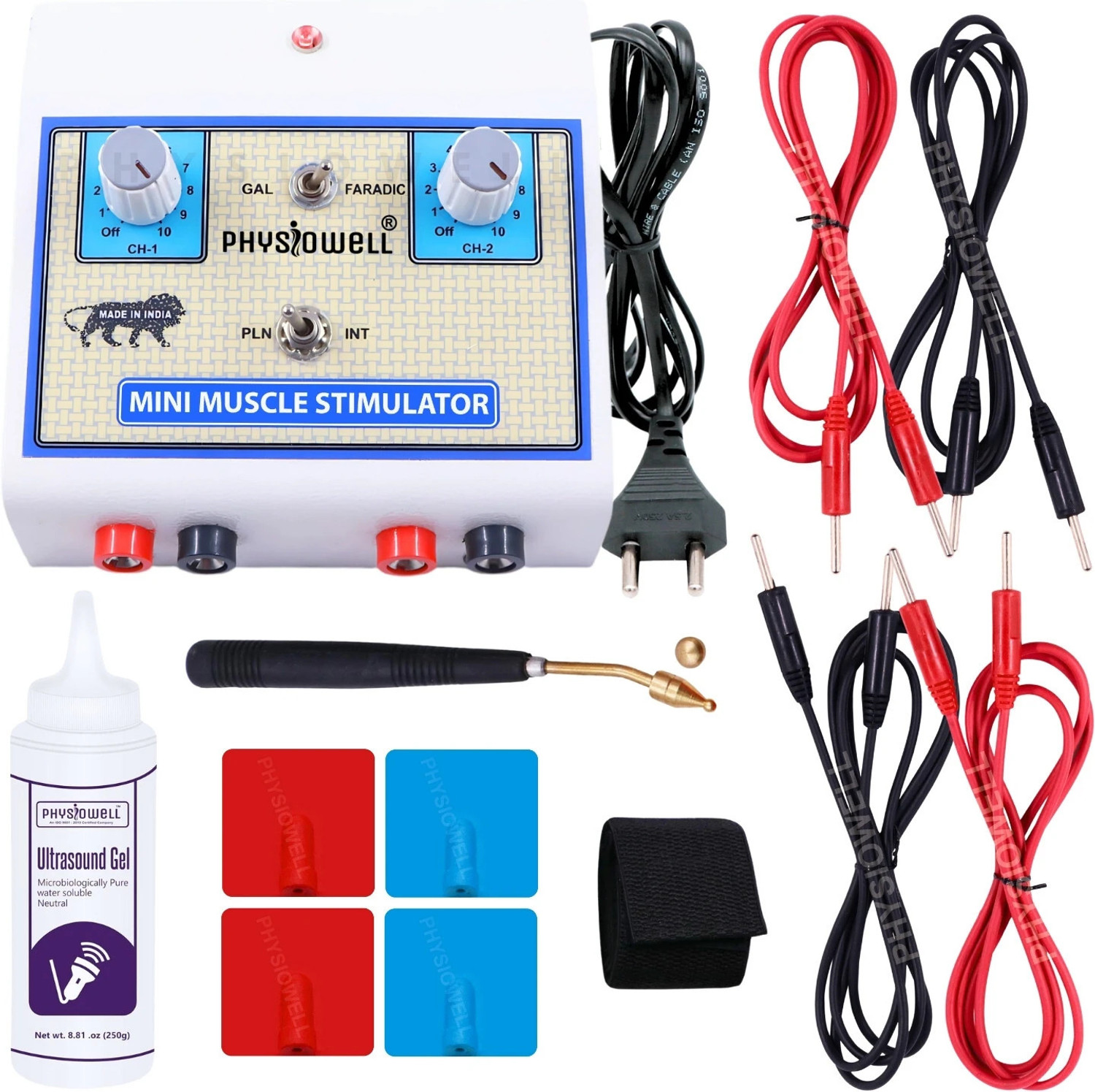Image of Physiowell Two Channel Muscle Stimulator Therapy Machine for Physiotherapy Pain Relief Physiotherapy Equipment with One Year Warranty Physiotherapy Equipment Electrotherapy Device