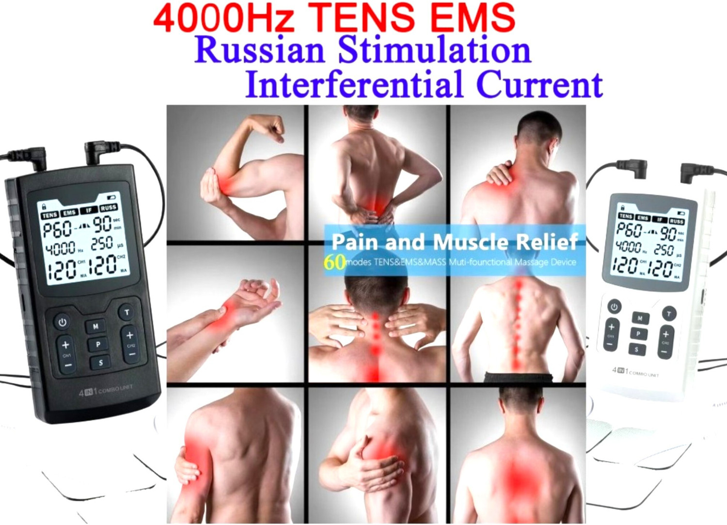 Image of Ultrasound Therapy Delta 4 in 1 Combotherapy Interferential Tens EMS IFT electroherapy Electrotherapy Device