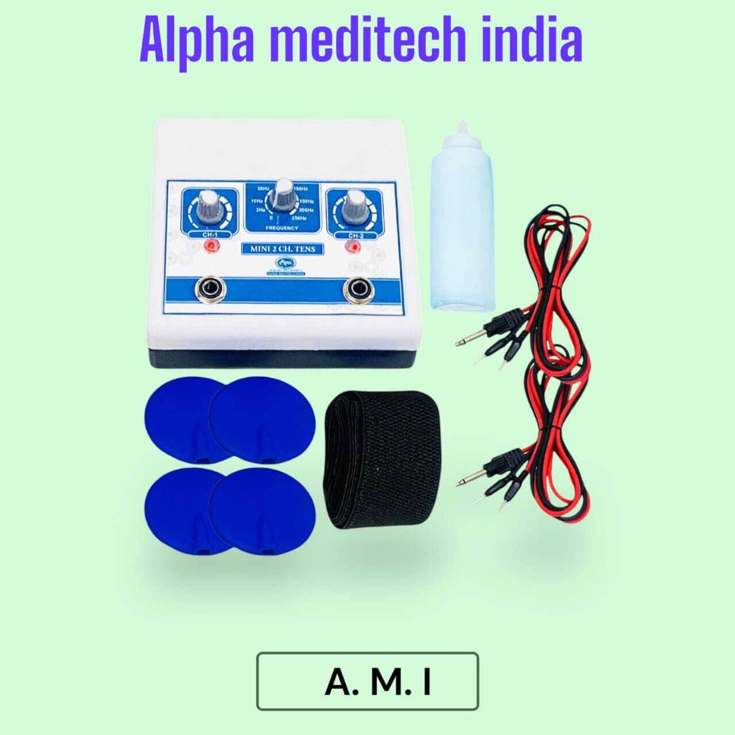 ALPHA MEDITECH INDIA MINI Tens 2 Channel 2 Ch Mini TENS Physiotherapy machine for pain relief Electrotherapy Device Electrotherapy Device