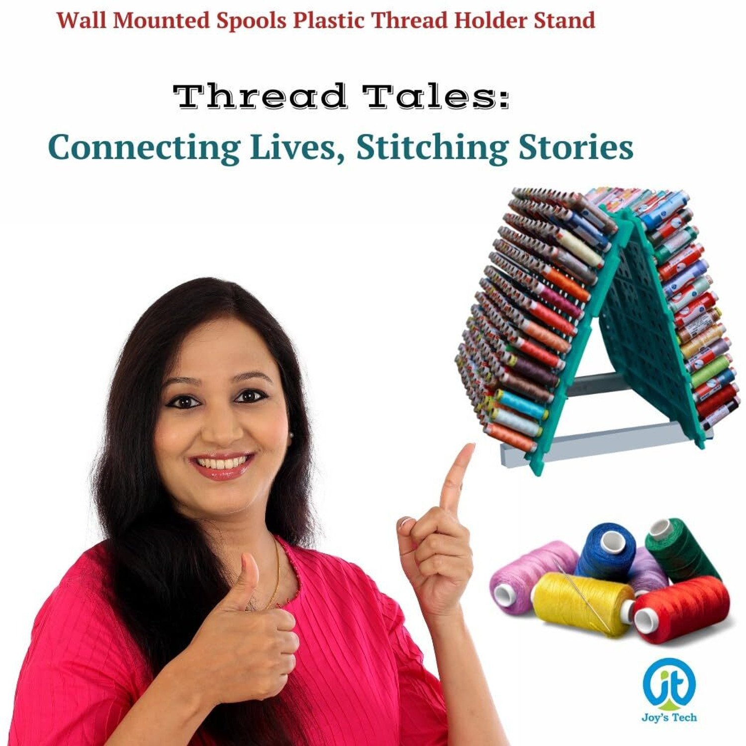 Image of prabhas designs Wall Mounted Spools Thread Holder Stand (Holds 392 Thread) | Thread Rack Sewing Kit