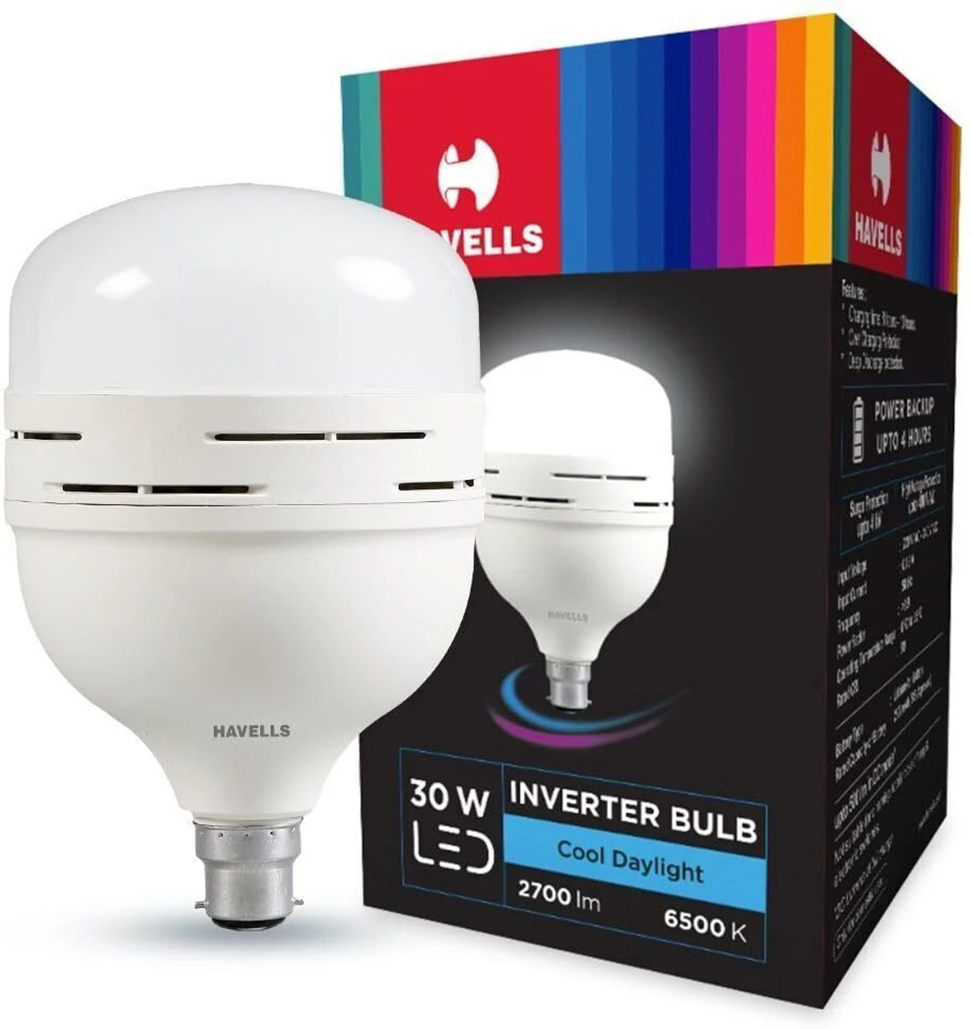 Image of HAVELLS 30 W LED Inverter Bulb 4 hrs Bulb Emergency Light