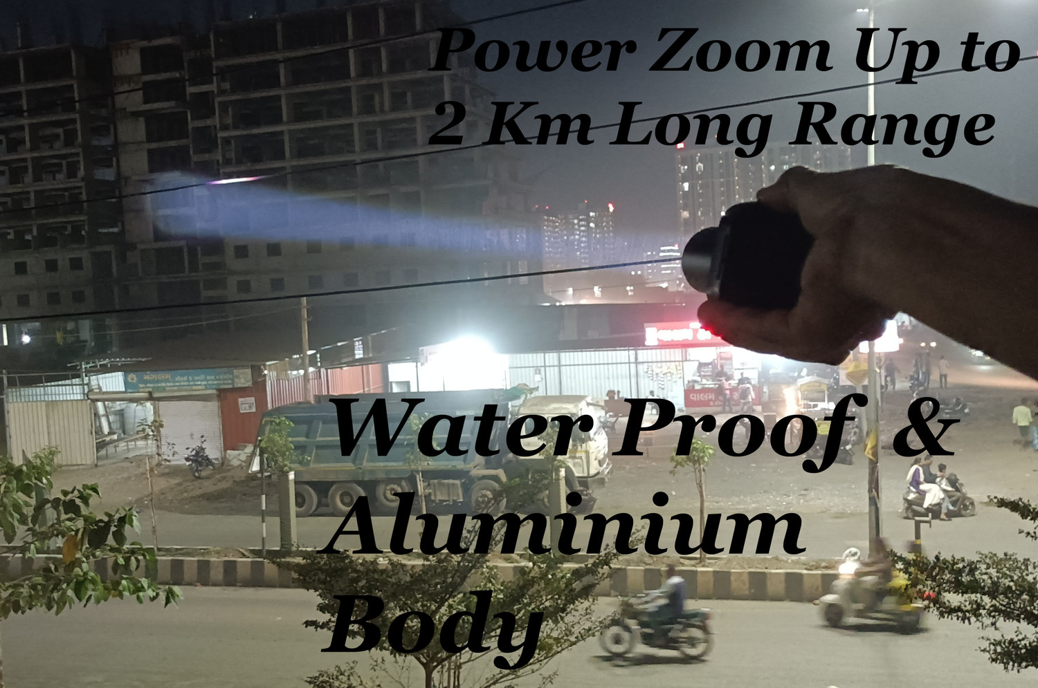 Image of MNT Sales 200 W Head Light With 2 Km Long Range,3 Modes & Power Zoom Function 10 hrs Torch Emergency Light