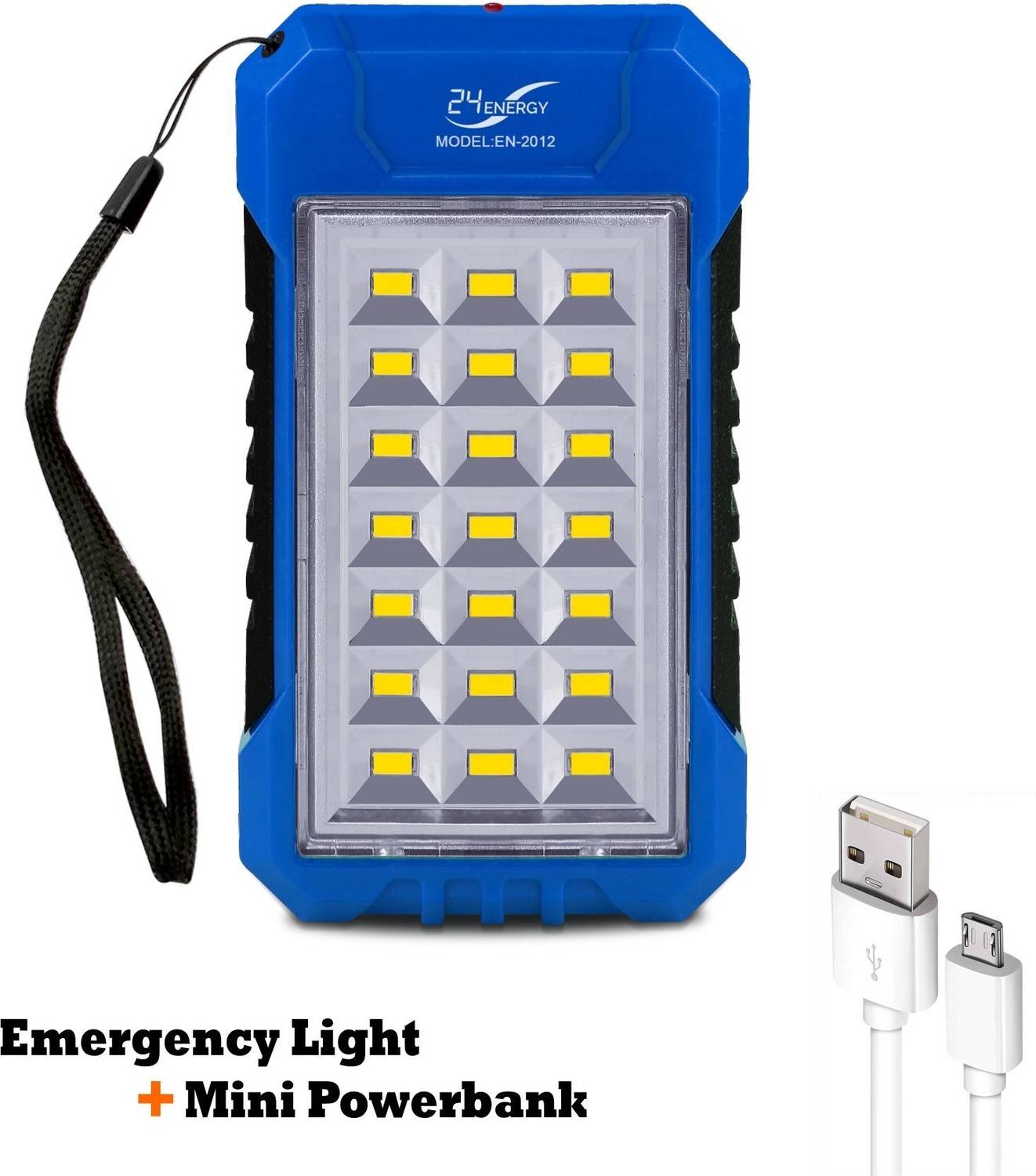 24 ENERGY Power Bank Cum 21 Hi-Bright LED Rechargeable Solar Light 5 hrs Lantern Emergency Light