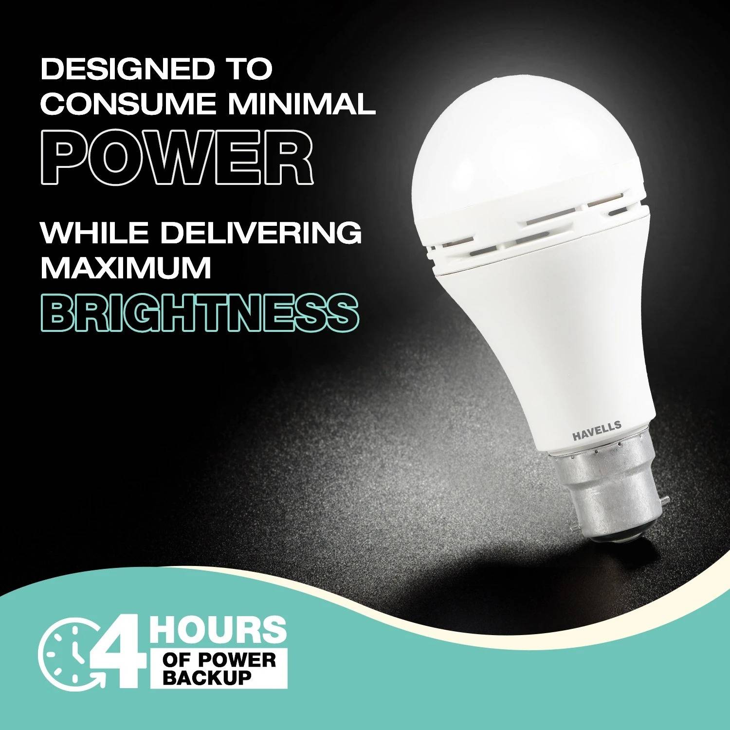 HAVELLS 8.5W LED Inverter Bulb Emergency Light - Image 2