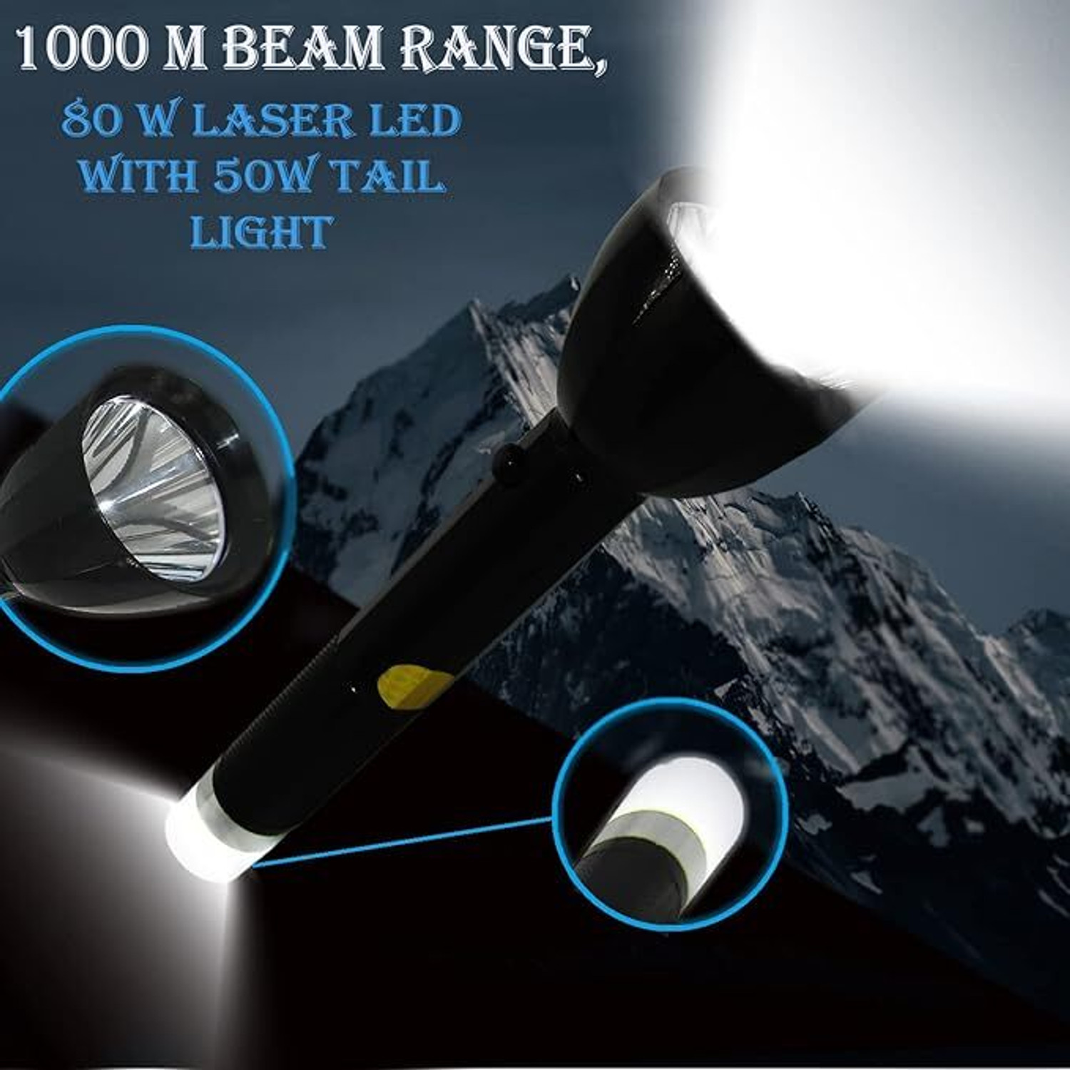 Image of Sument Lithium Battery Long Range Led Light with 3000mAh Battery Torch
