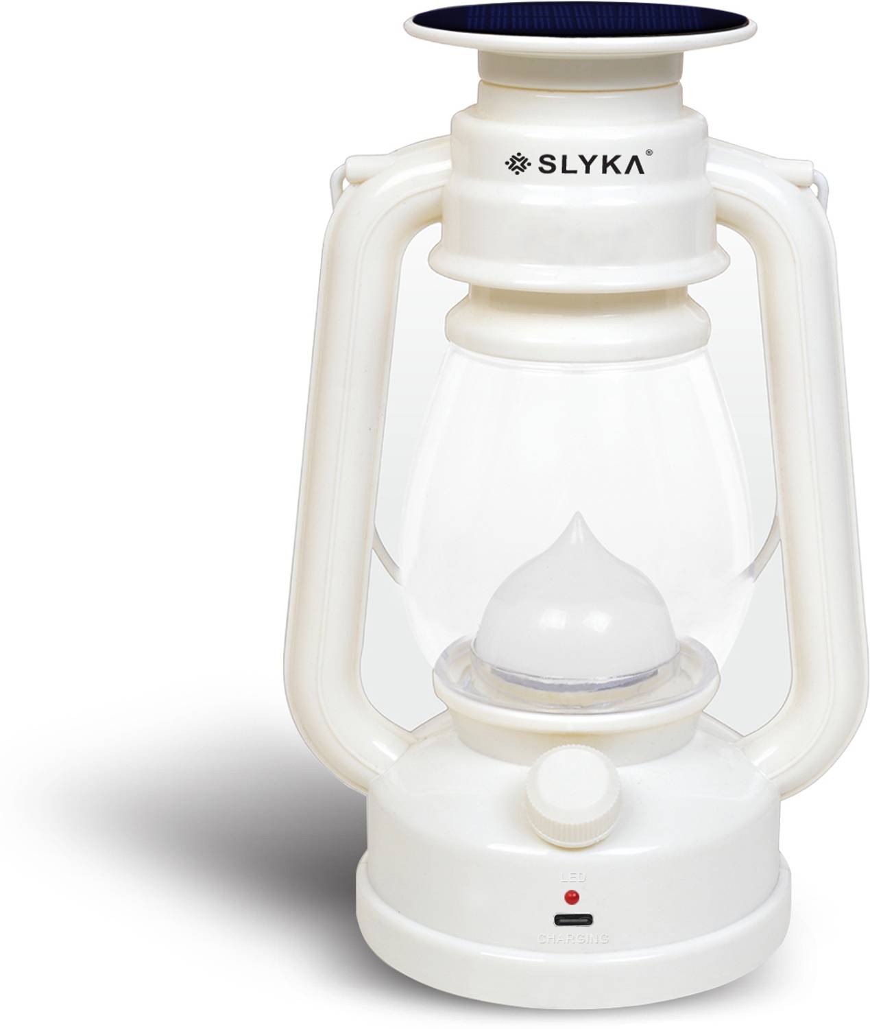 SLYKA LED Lantern With 1st Step Night Lamp Solar Rechargeable 4 hrs Lantern Emergency Light
