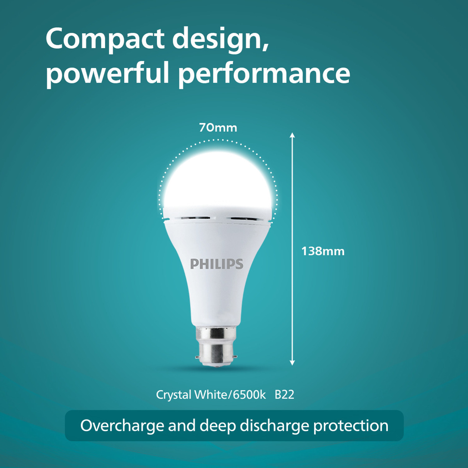 Image of PHILIPS LED Bulb Emergency 13W CW B22 3hr 3 hrs Bulb Emergency Light