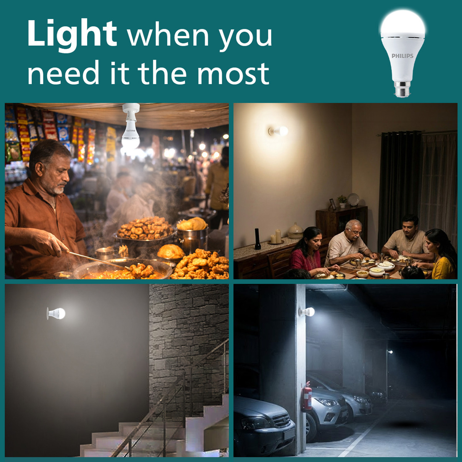 Image of PHILIPS LED Bulb Emergency 13W CW B22 3hr 3 hrs Bulb Emergency Light