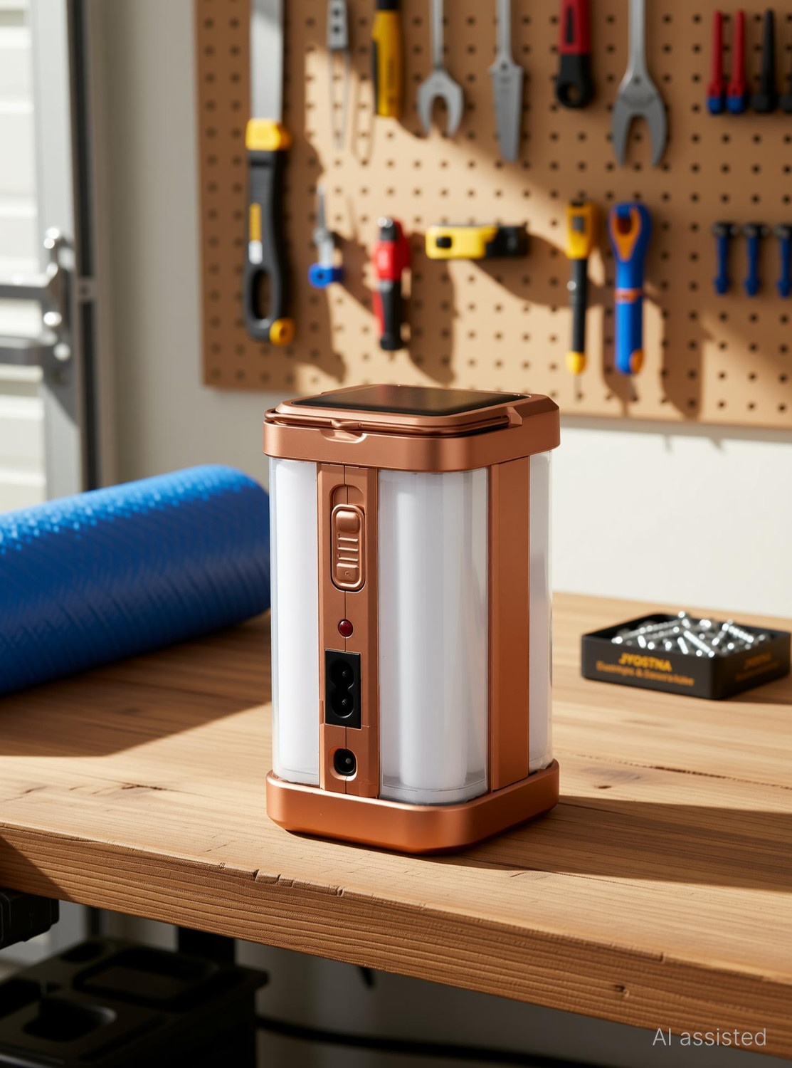Image of iDOLESHOP Electric & Solar 4 Tube 360 Degree Extra Bright 7 hrs Lantern Emergency Light