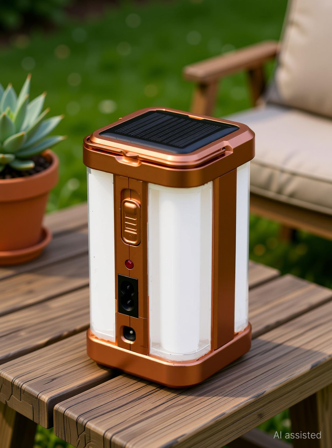 Image of iDOLESHOP Electric & Solar 4 Tube 360 Degree Extra Bright 7 hrs Lantern Emergency Light