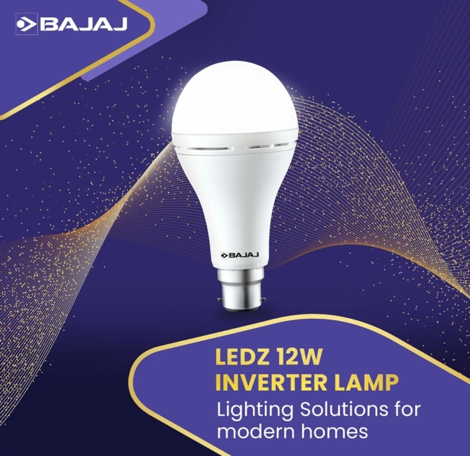 Image of BAJAJ LEDZ INVERTER LAMP 12W 4 hrs Bulb Emergency Light