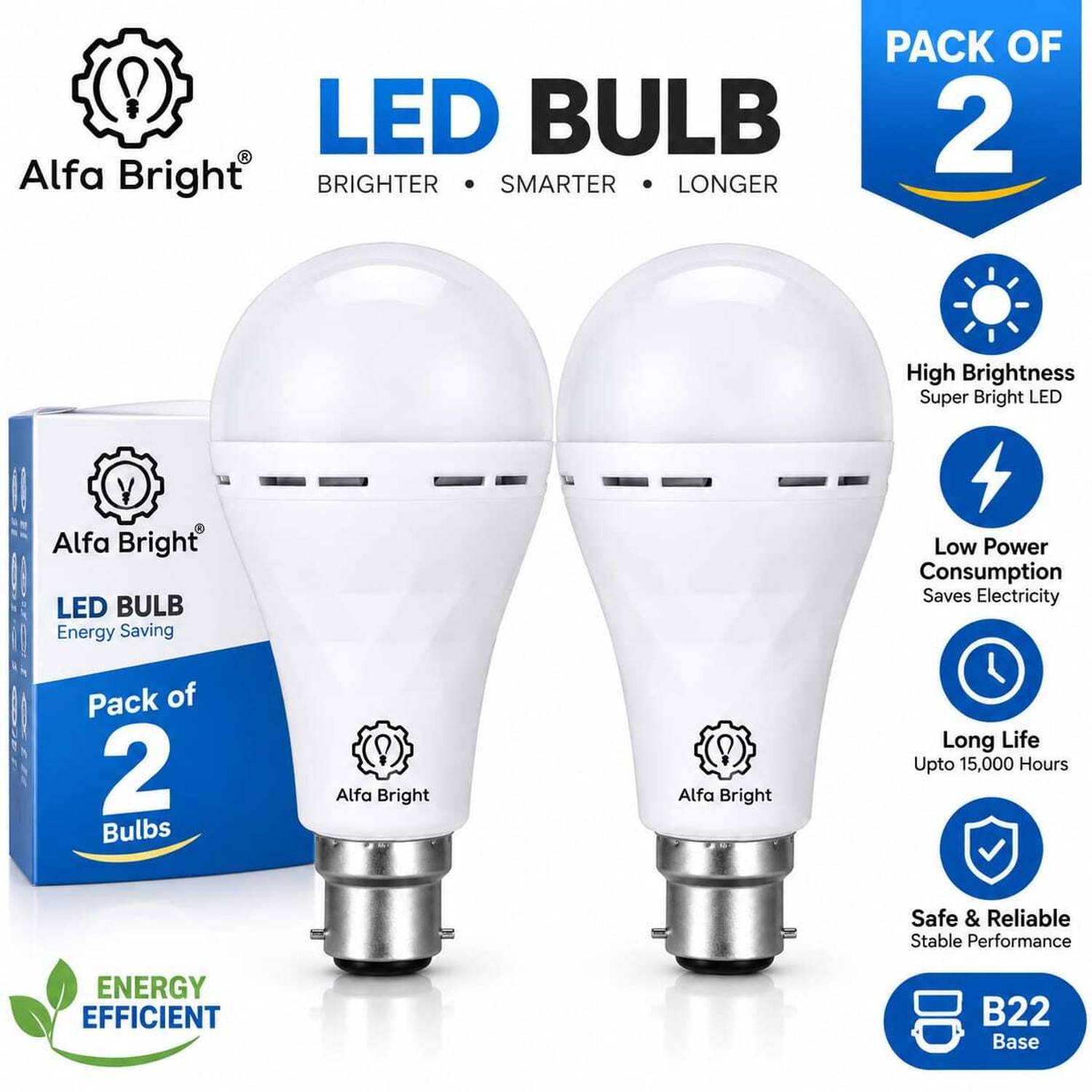 Alfa Bright 12W emergency inverter bulb rechargeable 4 hrs Bulb Emergency Light