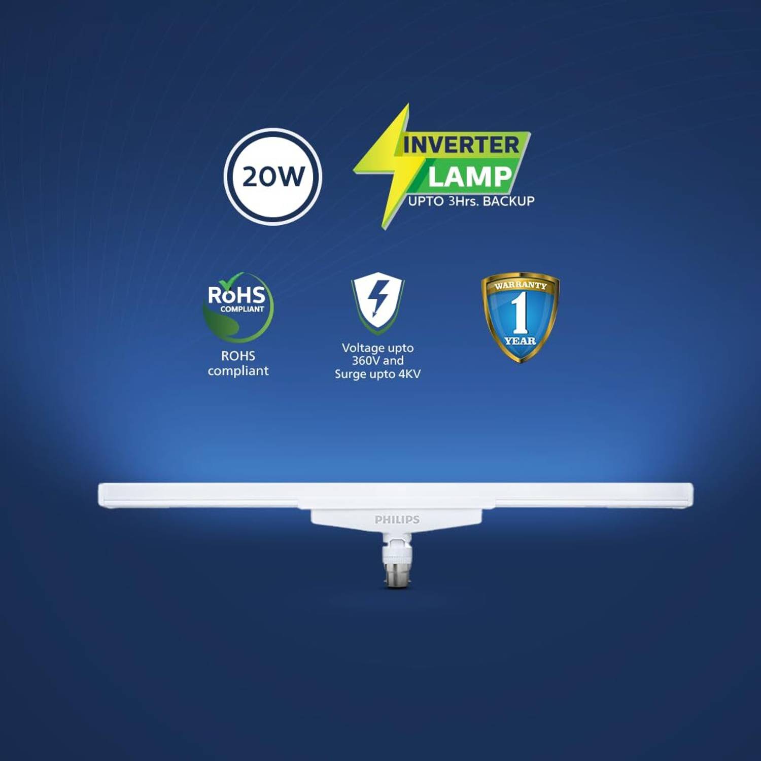 PHILIPS T Beamer 20W Rechargeable LED Emergency Light - Image 2