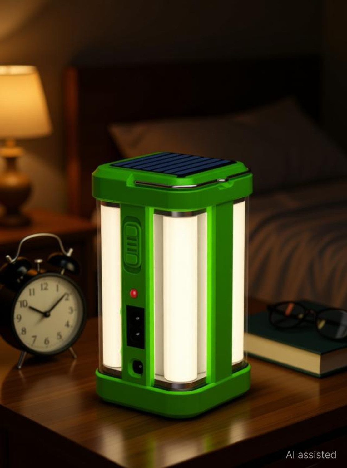 Image of FIRSTLIKE Rechargeable 4 Side Tube With 2 Multiple Mode Extra Bright DC / Solar Lantern 7 hrs Lantern Emergency Light