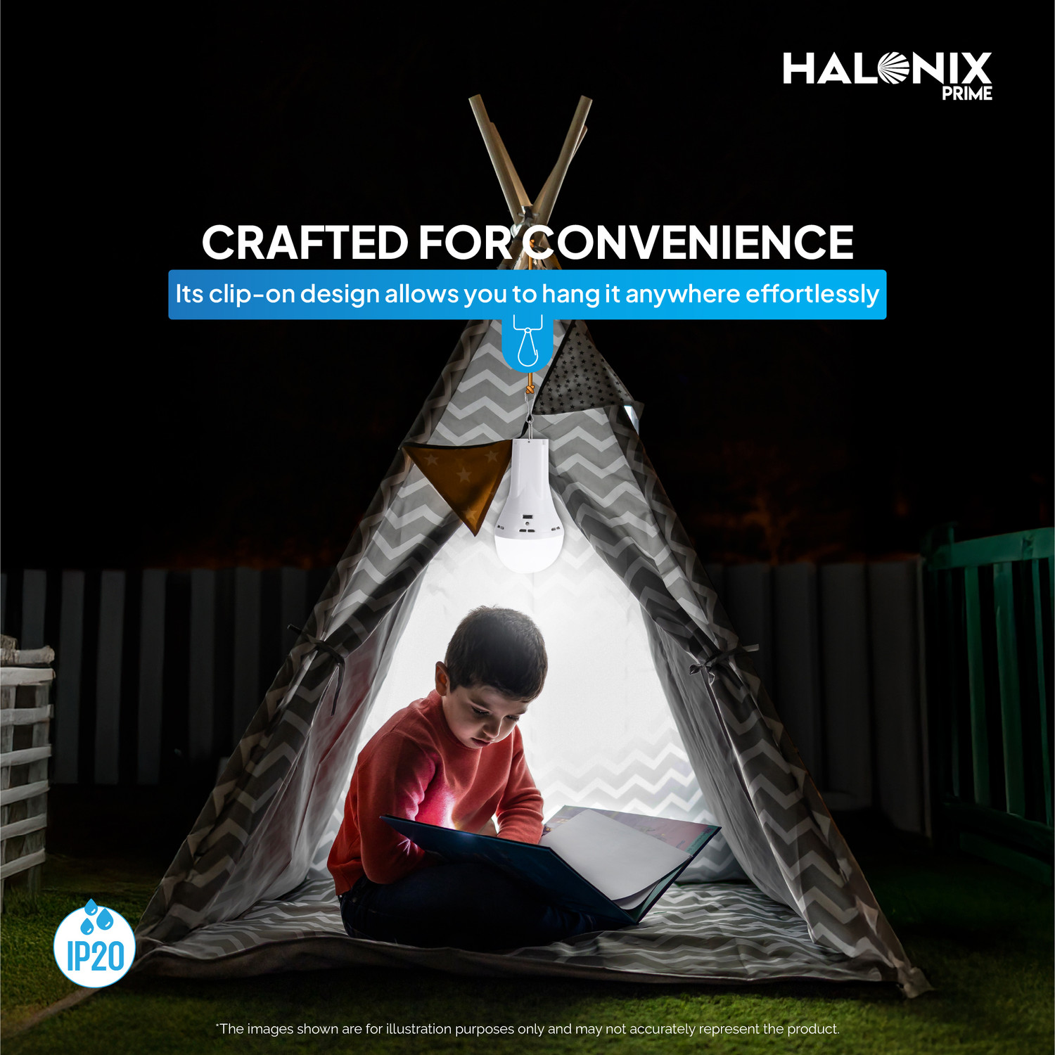 Image of HALONIX 5W Portable LED Torch + Bulb Emergency Hanging Lantern 4 hrs Torch Emergency Light