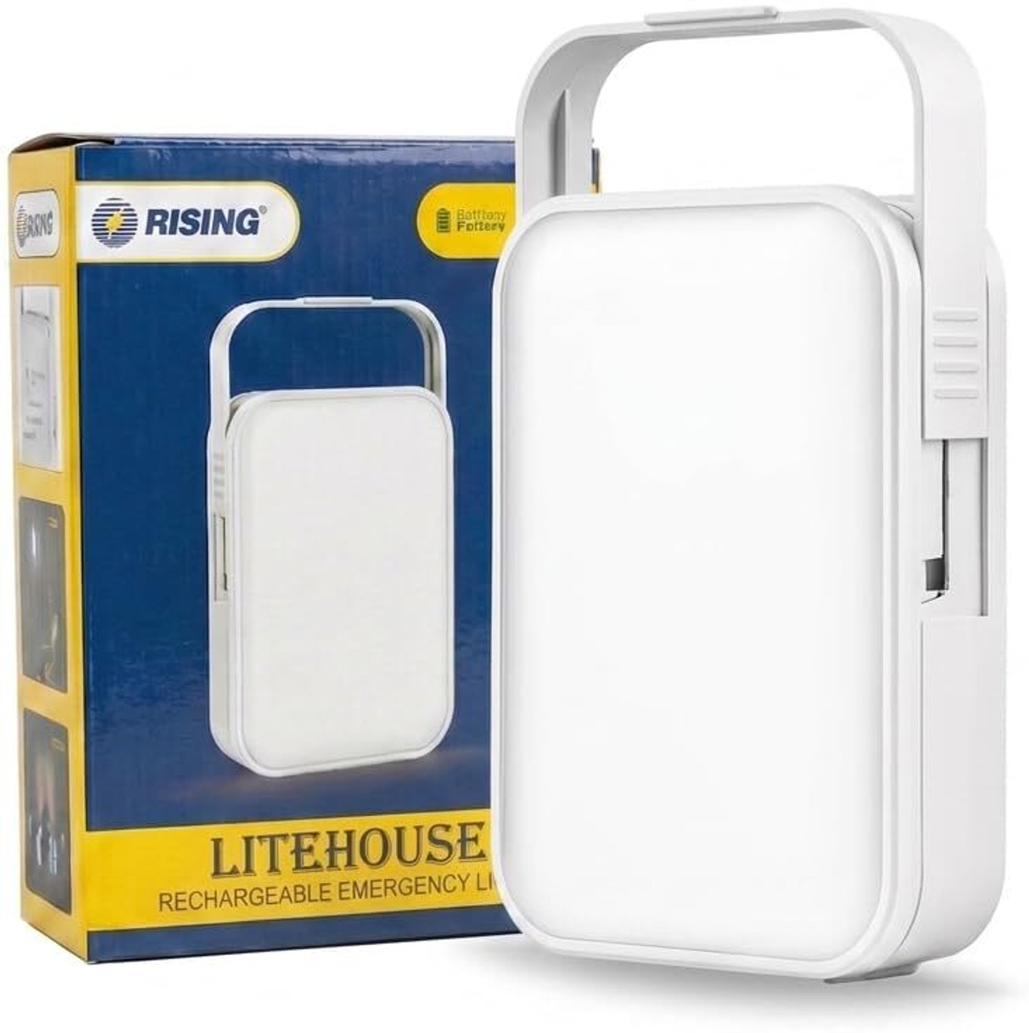 Image of Rising LiteHouse 12W Rechargeable Emergency LED Lantern | 4000mAh Battery & Power Bank 10 hrs Lantern Emergency Light