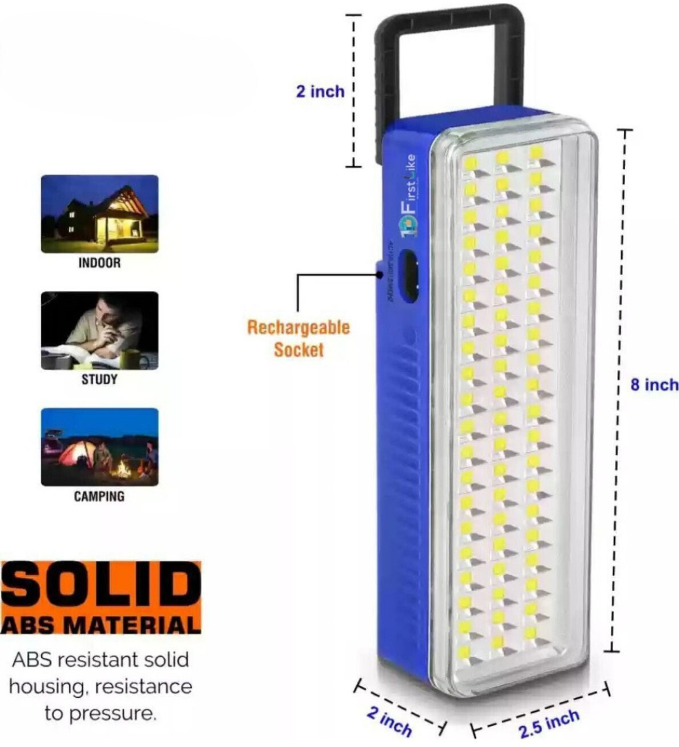 Image of VR Bright Lite Rl-61A Smd Emergency Lighty-128 10 hrs Lantern Emergency Light