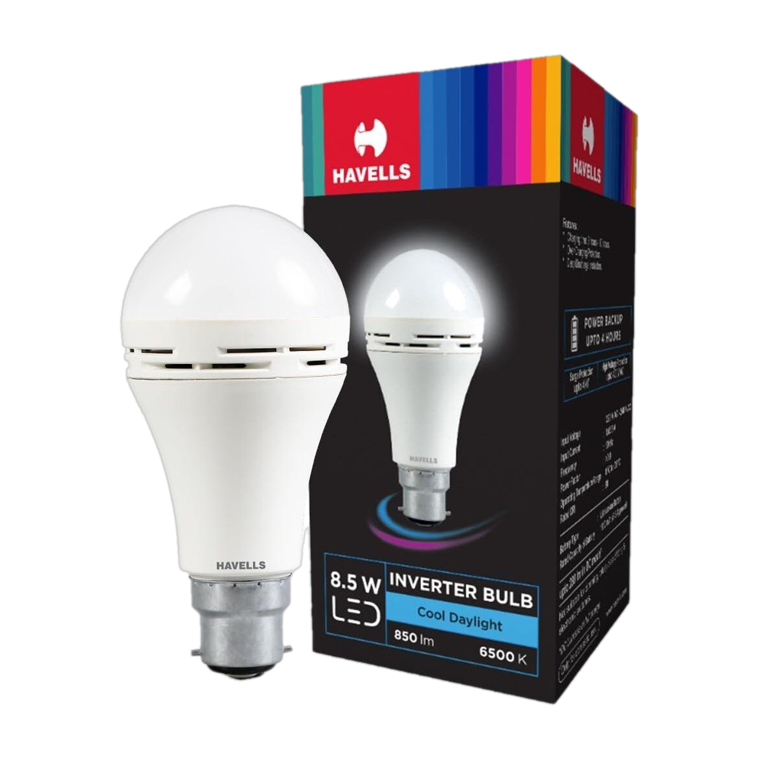 HAVELLS 8.5 W LED Inverter Bulb 4 hrs Bulb Emergency Light Rs. 168 - Flipkart