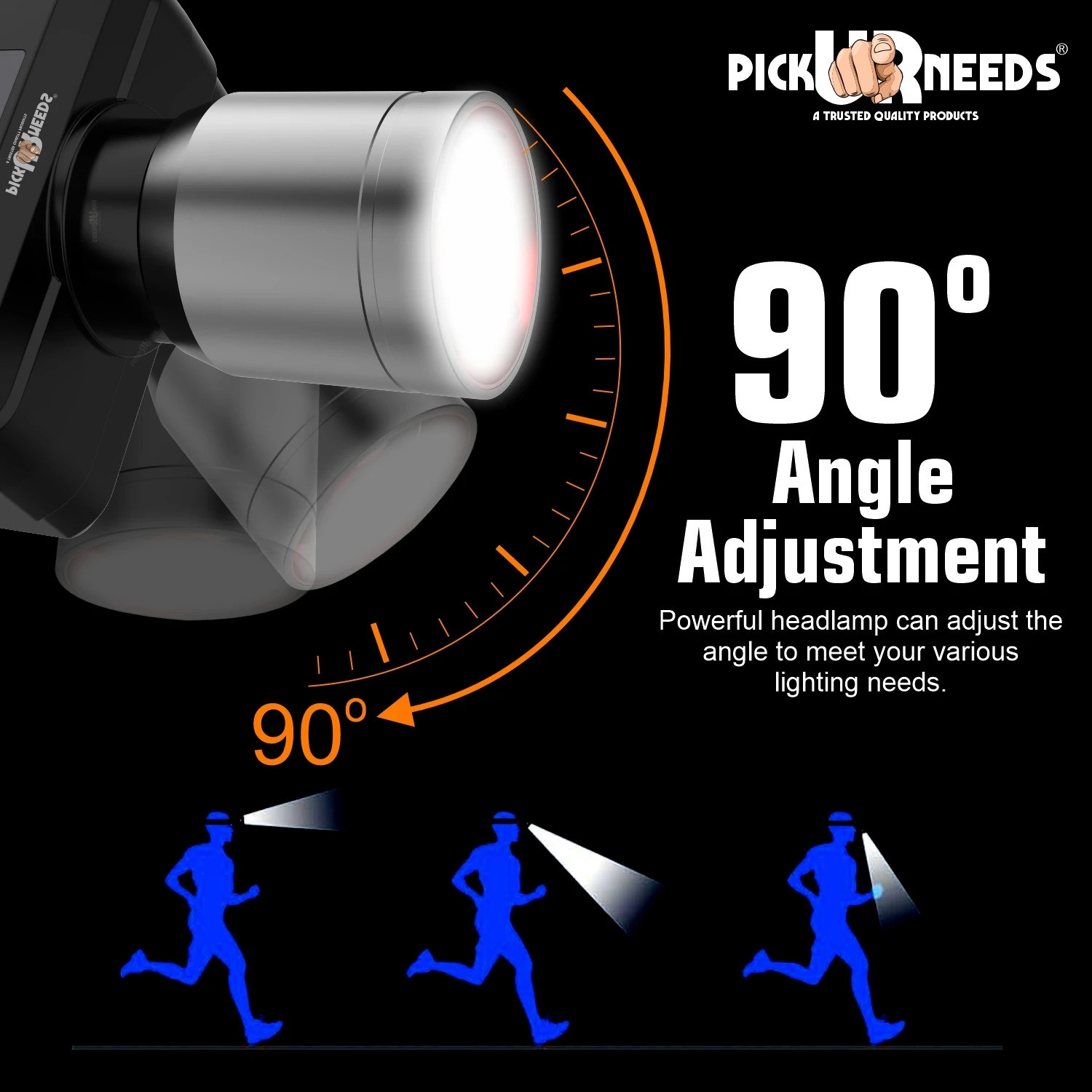 Image of Pick Ur Needs 200W Emergency Head Lamp Laser Light 1200mAh Battery With Zooming Feature Torch
