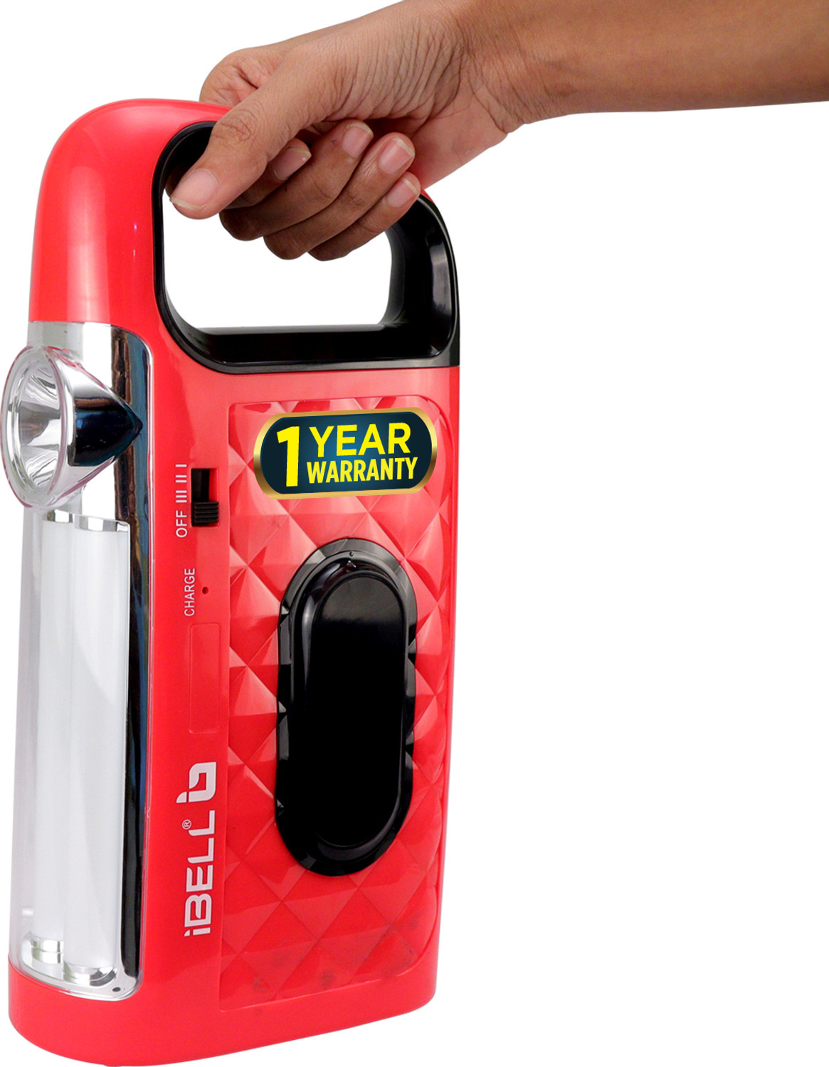 Image of iBELL EL8428SL 2-in-1 Emergency Light with Torch, Rechargeable LED Hand Lamp, 3 Modes 5 hrs Lantern Emergency Light