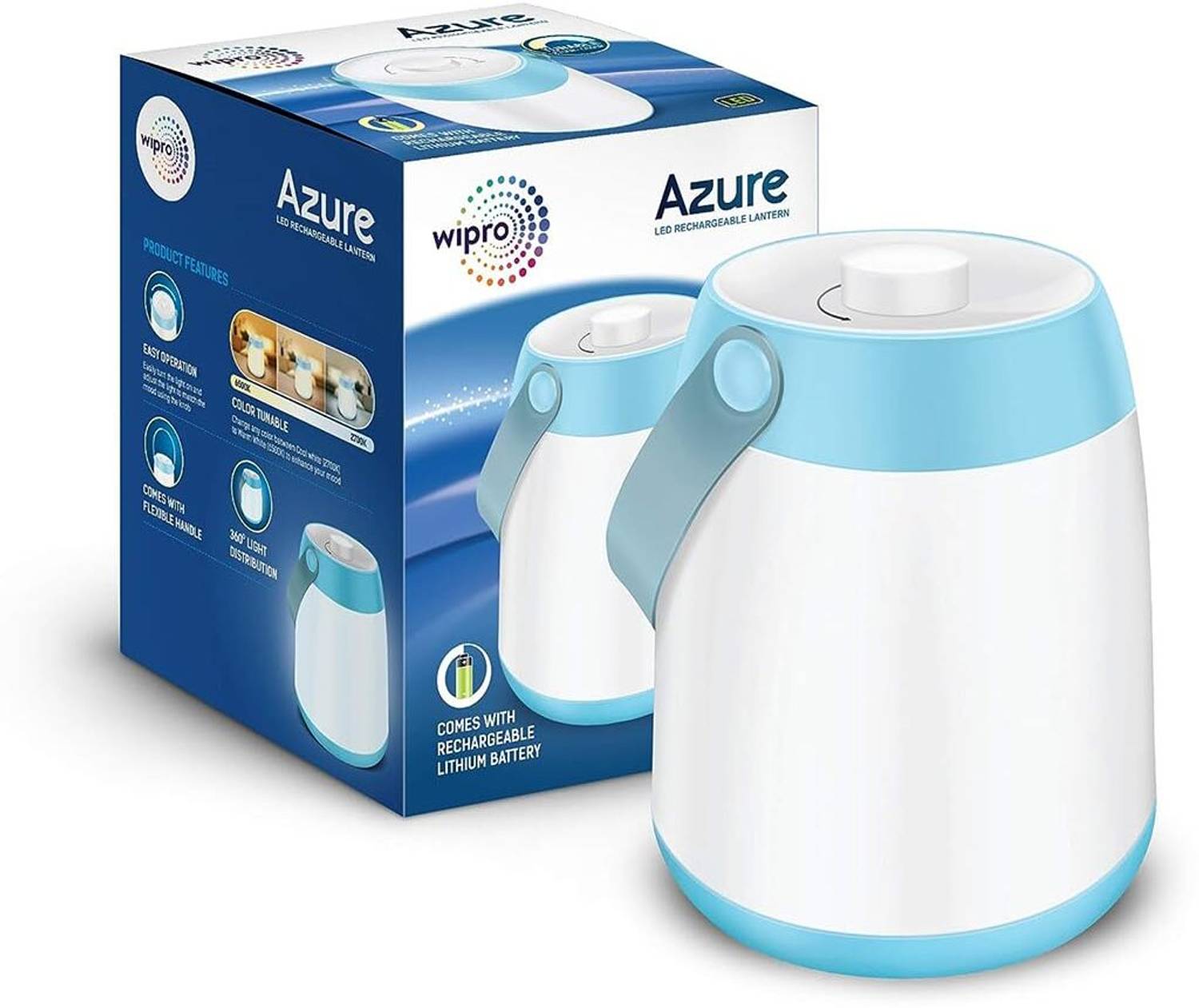 Wipro Azure LED Rechargeable Lantern 4 hrs Lantern Emergency Light