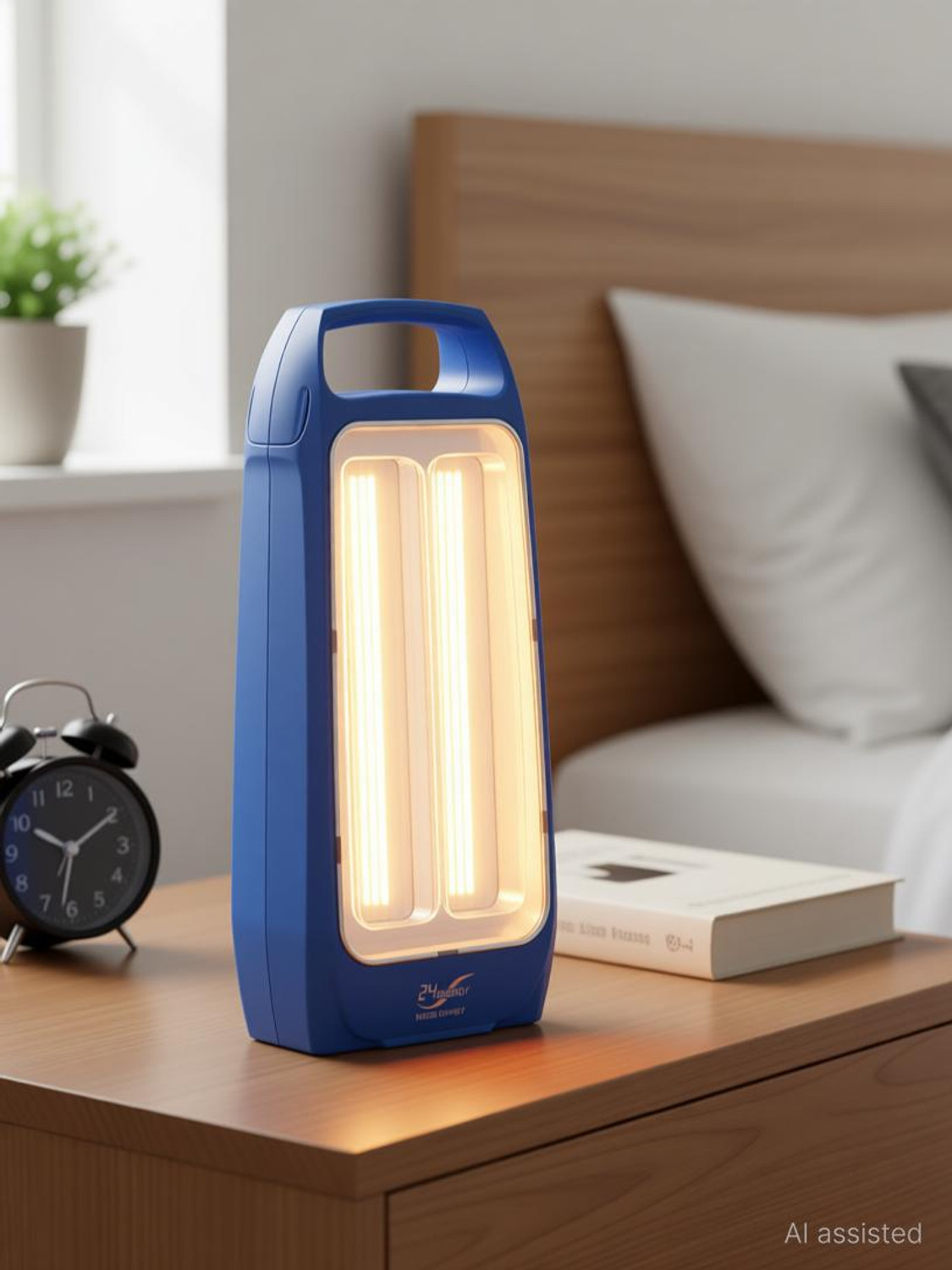 Image of VR Bright Lite Portable Hi-Bright Double Tube Rechargeable Led Lantern Home 6 hrs Flood Lamp Emergency Light