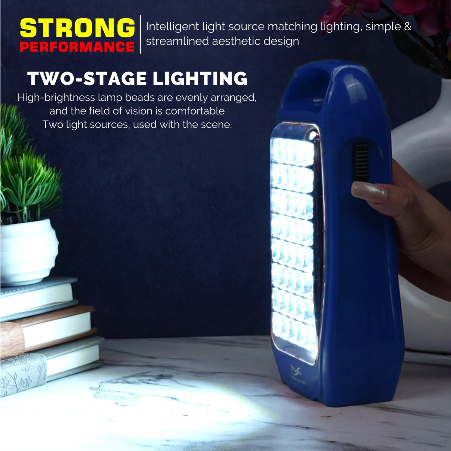 Image of 24 ENERGY Rechargeable & Portable Hi-Bright 40 SMD LED Lantern Lamp Home Light 8 hrs Flood Lamp Emergency Light