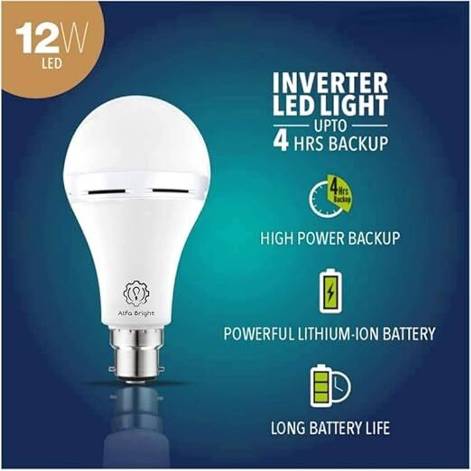 Alfa Bright 12W LED Emergency Bulb - Image 3