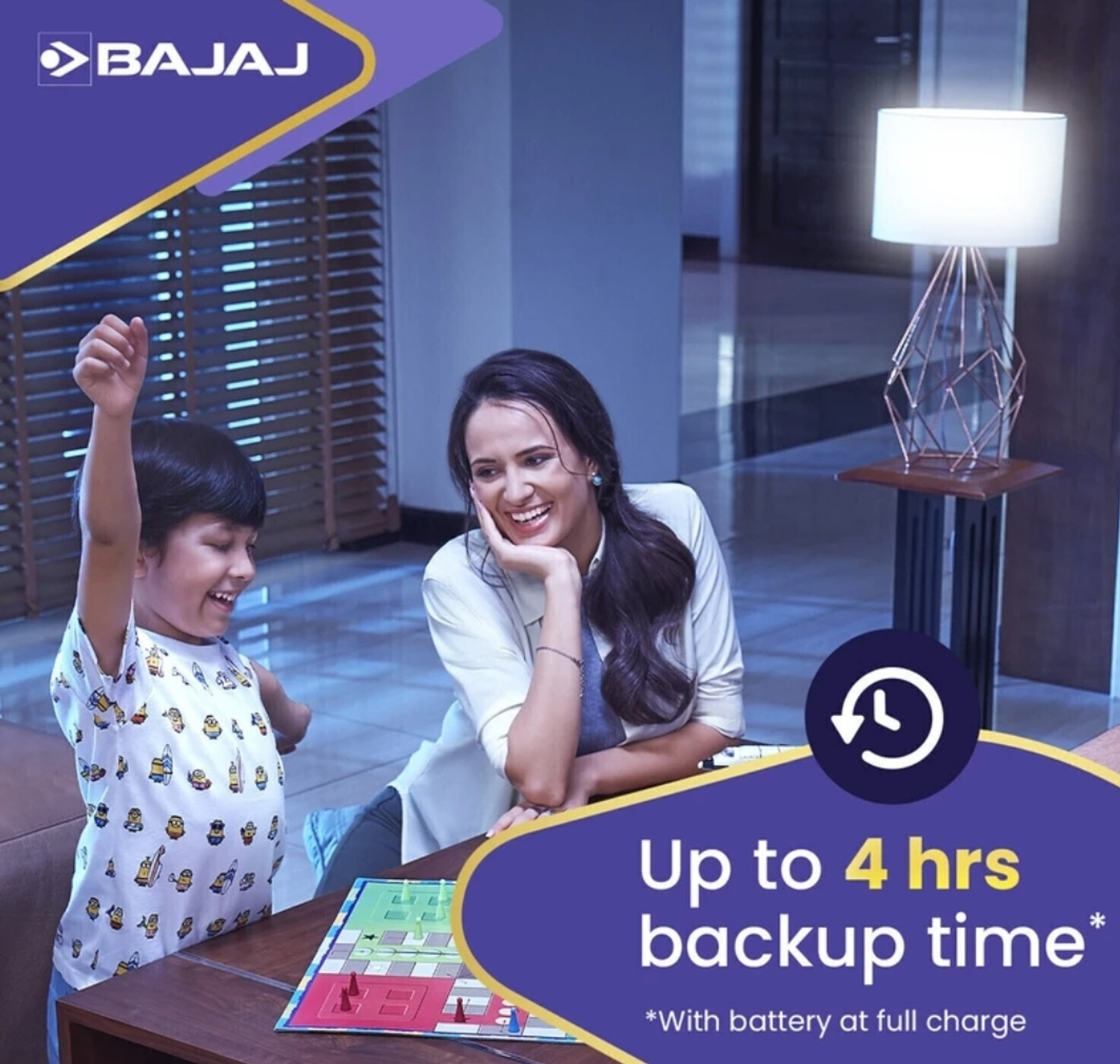 Image of BAJAJ LEDZ INVERTER LAMP 12W 4 hrs Bulb Emergency Light